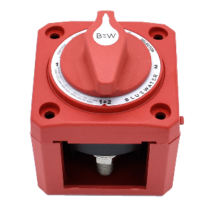 Bluewater Off/1/2/Both Battery Switch - Surface Mount - Red image 0