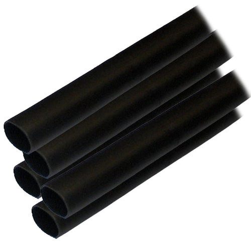 Ancor Adhesive Lined Heat Shrink Tubing - 1/2" x 12" - 5-Pack - Black