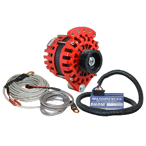 Balmar Alternator 1-2" Single Foot K6 Serpentine Pulley Regulator &amp; Temp Sensor - 170A Kit - 12V image 0