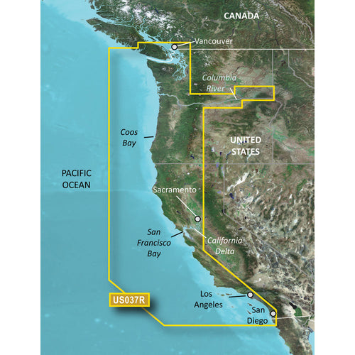 Garmin Bluechart® G3 Vision® Hd - Vus037r - Vancouver - San Diego - Microsd™/Sd™