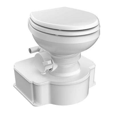 Dometic White M65 Marine Gravity Toilet - Elongated Seat Size w/Foot Pedal image 1